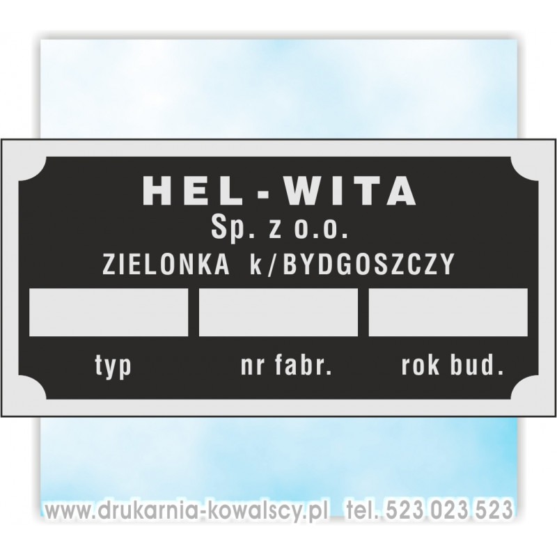 TABLICZKI ZNAMIONOWE