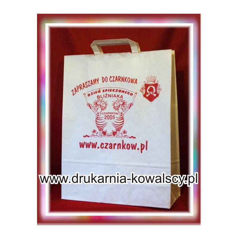 TORBA REKLAMOWA 26x30 cm, ECO białego papieru – z Państwa nadrukiem.