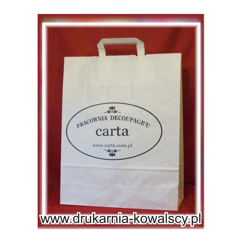 TORBA REKLAMOWA 26x30 cm, ECO białego papieru – z Państwa nadrukiem.
