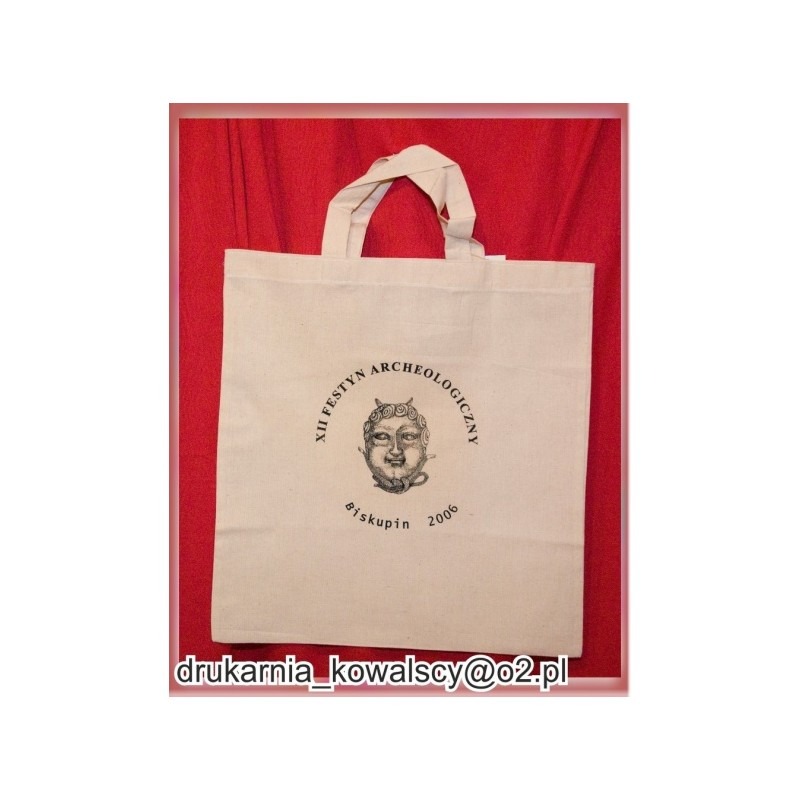 TORBA REKLAMOWA 38x40 cm, Z TKANINY BAWEŁNIANEJ – z Państwa nadrukiem.
