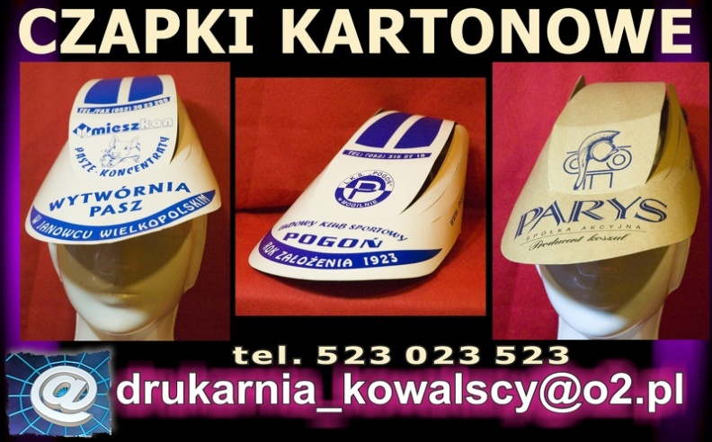 CZAPKI KARTONOWE