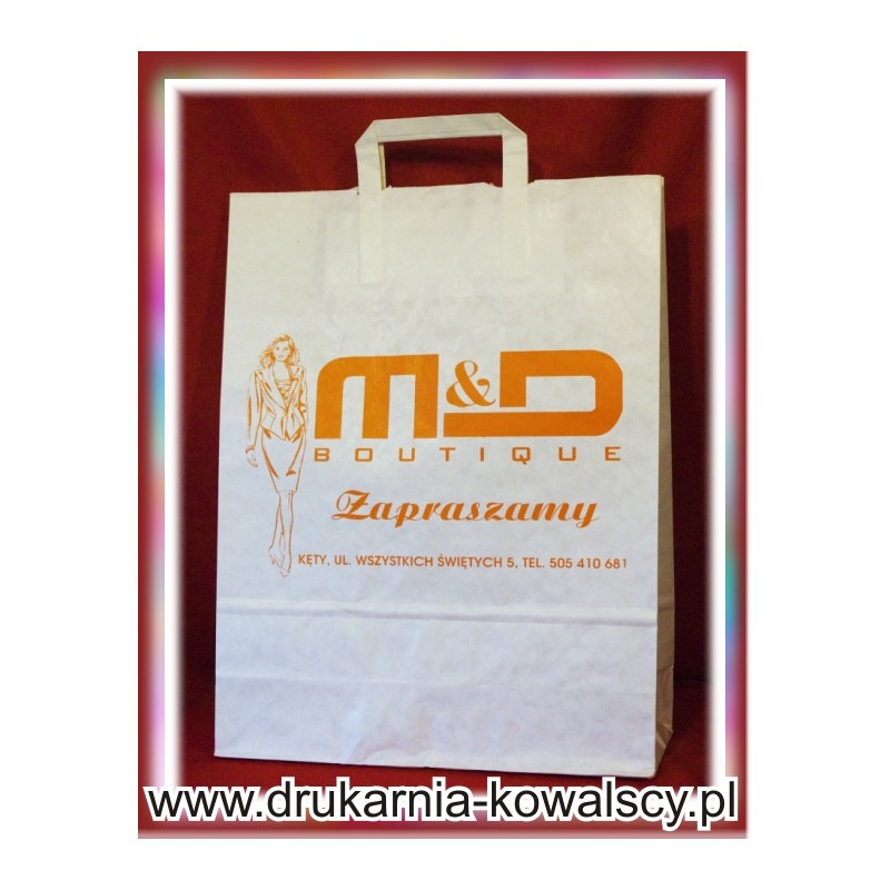 TORBA REKLAMOWA 26x30 cm, ECO białego papieru – z Państwa nadrukiem.