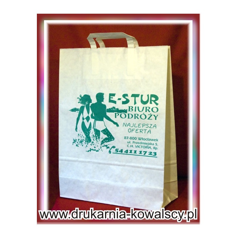 TORBA REKLAMOWA 26x30 cm, ECO białego papieru – z Państwa nadrukiem.