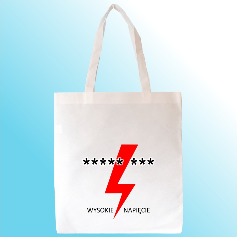 TORBA REKLAMOWA Z EKOLOGICZNEJ TKANINY - „WYSOKIE NAPIĘCIE 8”