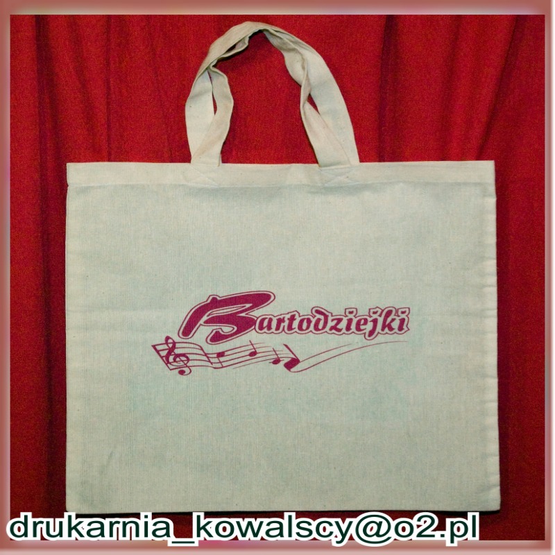 TORBA REKLAMOWA 38x40 cm, Z TKANINY BAWEŁNIANEJ - INDYWIDUALNYM nadrukiem Klienta