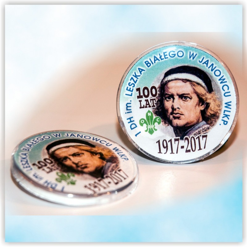 PLAKIETKA AKRYLOWA „100 lat I DH im. Leszka Białego” (P2)