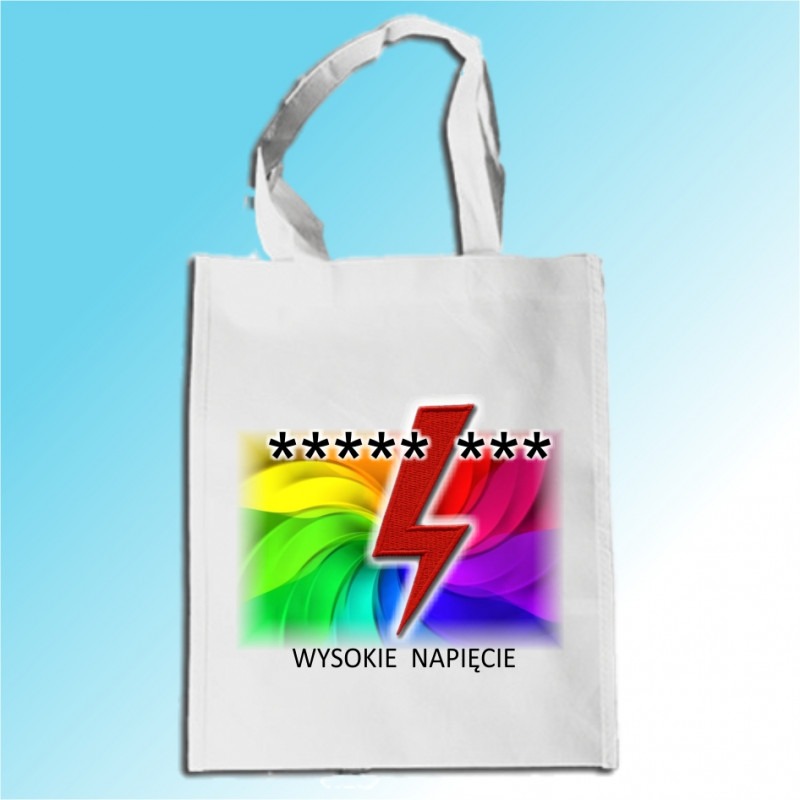 TORBA REKLAMOWA Z EKOLOGICZNEJ TKANINY - „WYSOKIE NAPIĘCIE 3”