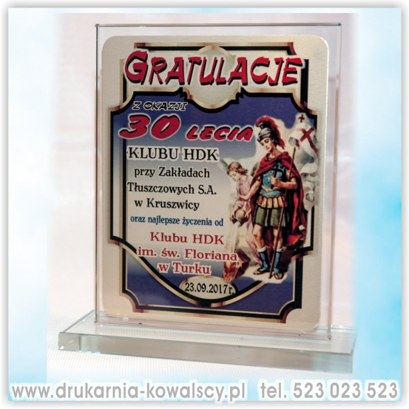 SZKŁO Z GRAWERTONEM 15X21 CM