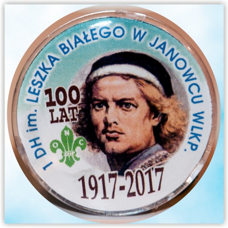 PLAKIETKA AKRYLOWA „100 lat I DH im. Leszka Białego” (P2)